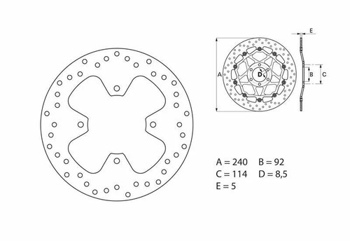 Disco freno rigido brembo - freno,